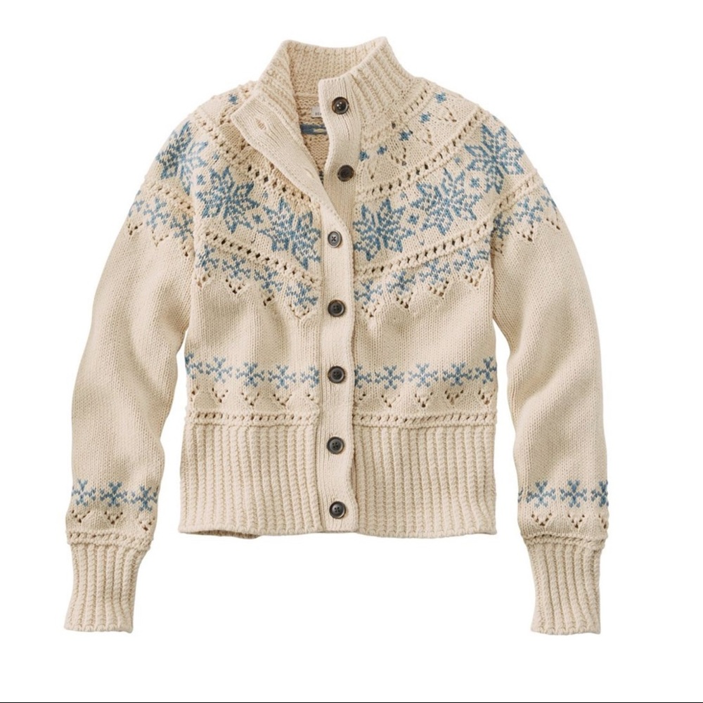 L.L.Bean Signature Fisherman Cardigan